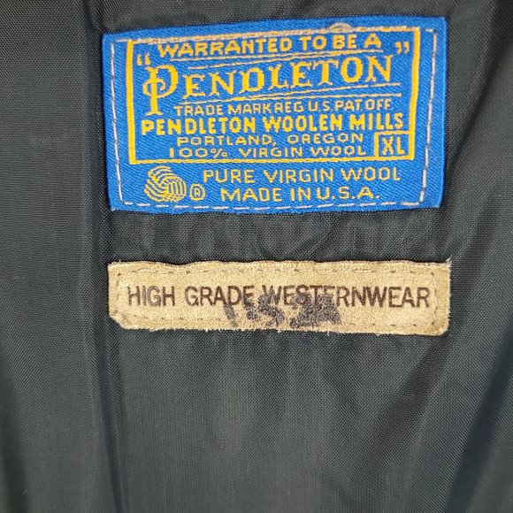 Vtg Pendleton Jacket Men's XL High Grade Westernwear Wool Aztec Design Zip Front - Picture 9 of 11